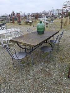 Iron and stone table